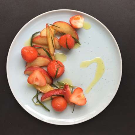 Recipe Nectarine et fraises rôties