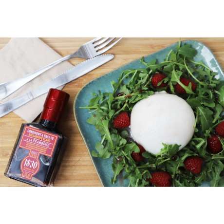 Recipe Salad with burrata and rasperry balsamic