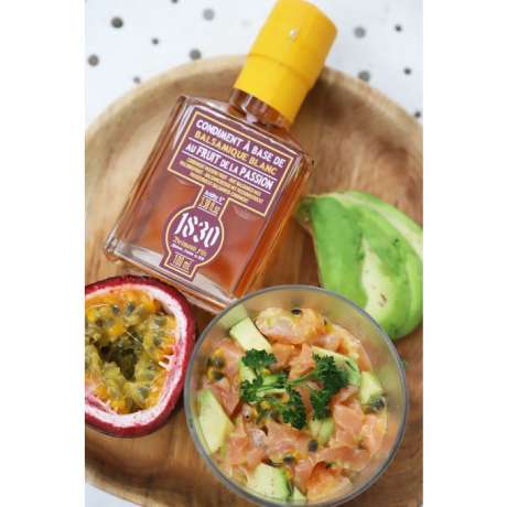 Recipe Tartare with salmon, avocado & passion fruit balsamic