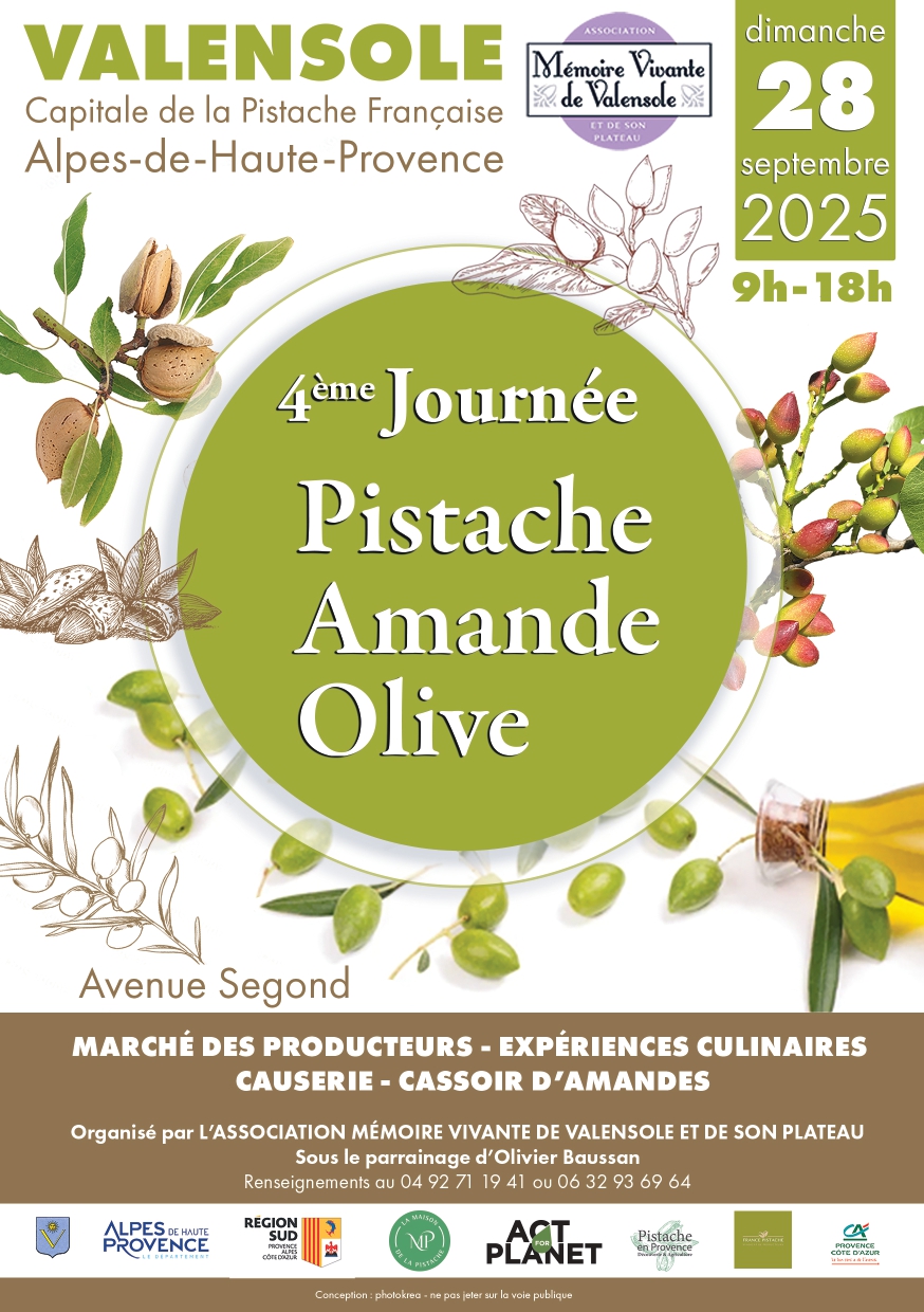 pistache, amande et olive