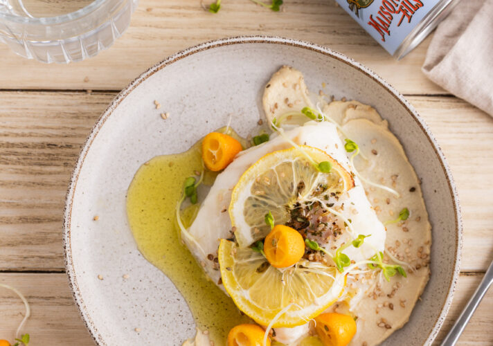 Filet de poisson blanc au citron et à l’huile d’olive Maison Brémond